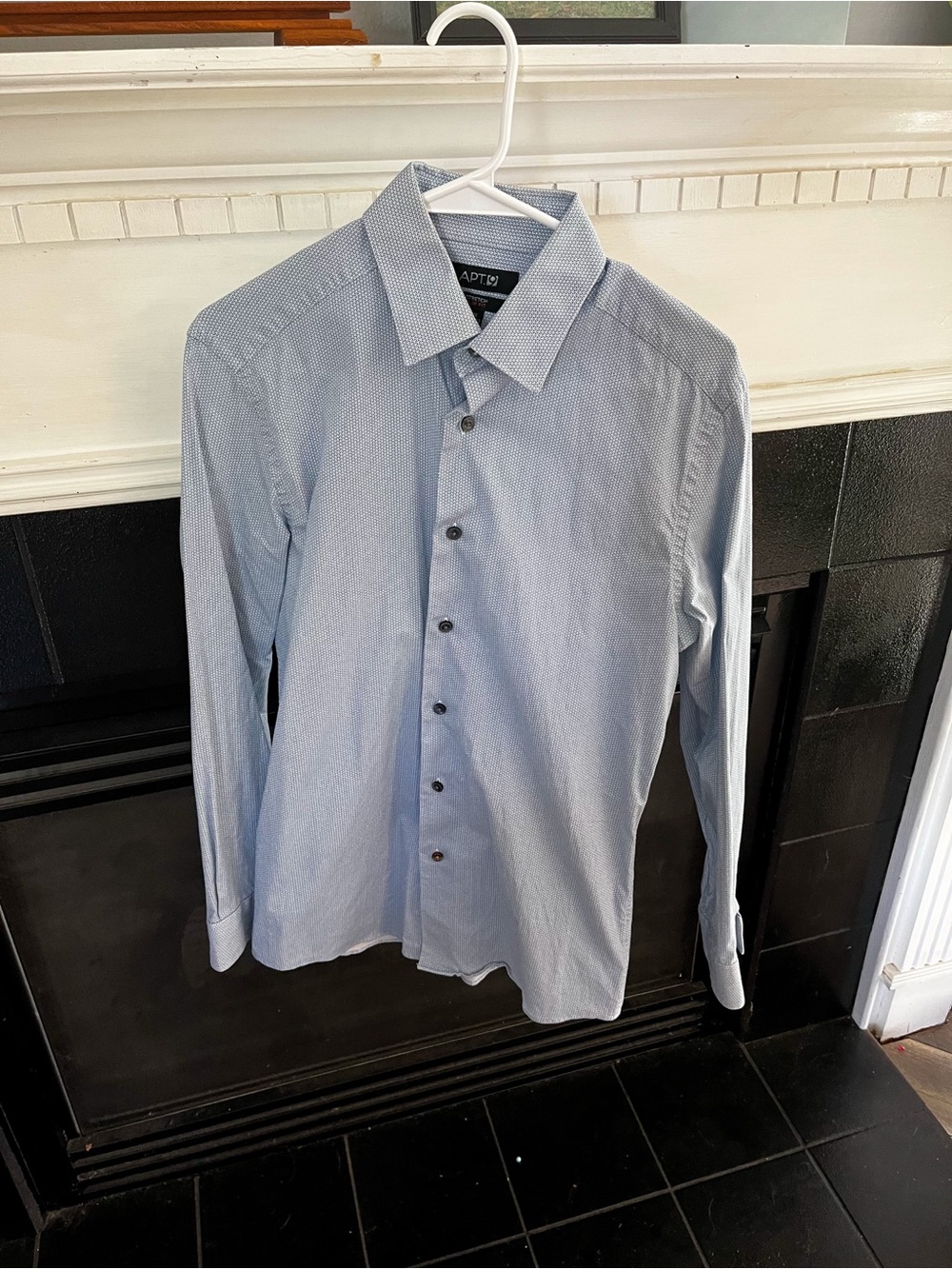 Apt. 9 Light Blue Micro-Pattern Men's Dress Shirt